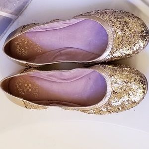 Vince Camuto Ellen Ballet Flats in Gold Glitter